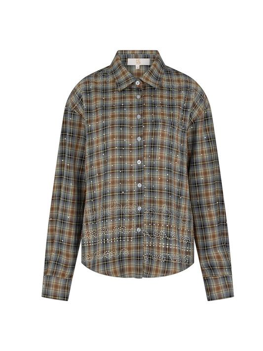 Heyb - Sylvie Blouse - Shiny Check Print