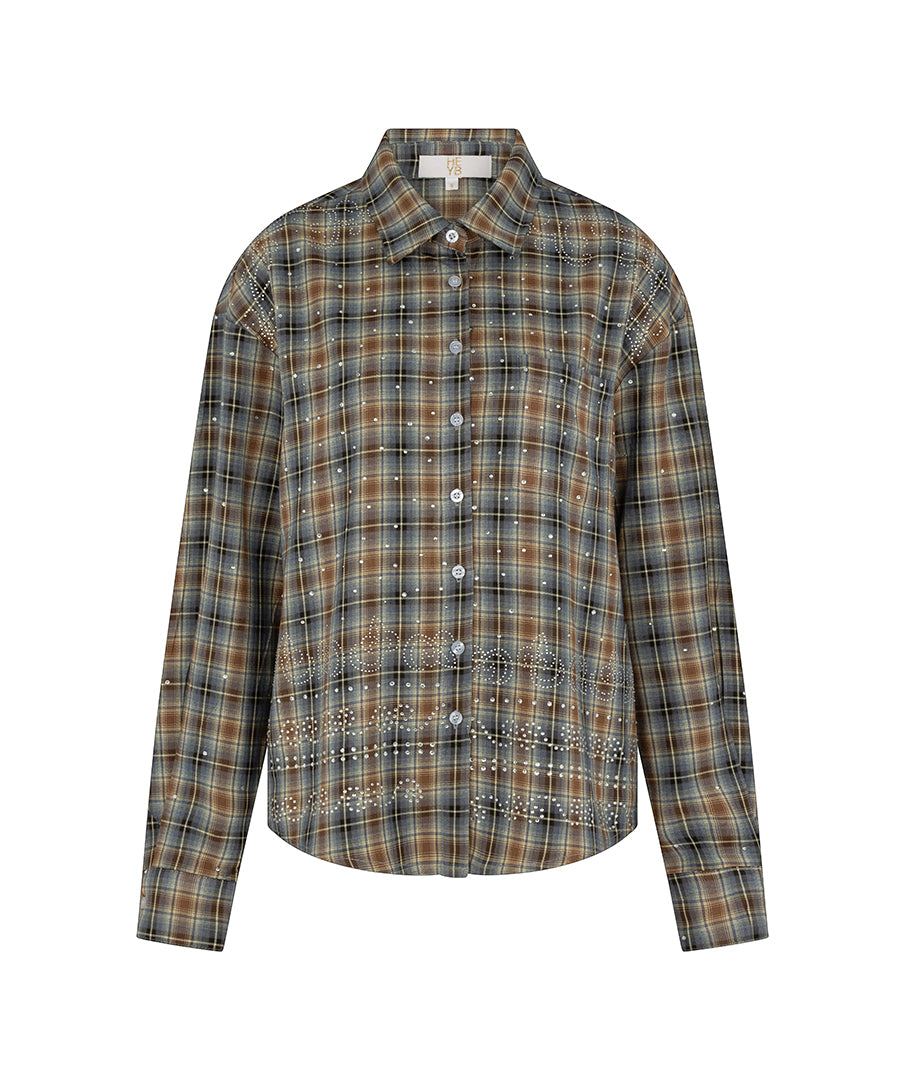 Heyb - Sylvie Blouse - Shiny Check Print