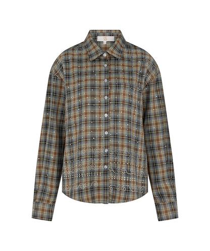 Heyb - Sylvie Blouse - Shiny Check Print