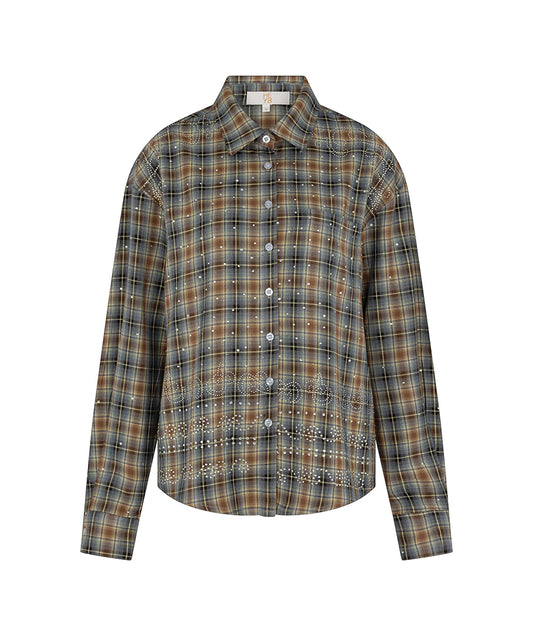 Heyb - Sylvie Blouse - Shiny Check Print