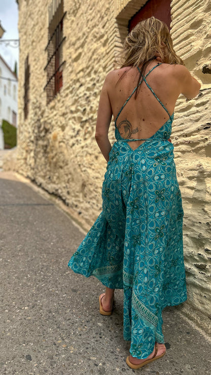 Lara Ethnics Ibiza Long Dress Victoria Turquoise