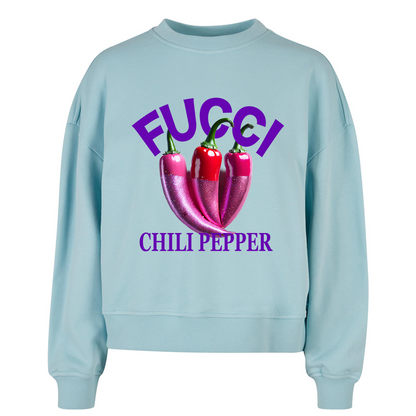 Curve Boxy Sweater Fucci Chili Peppers - Light Blue