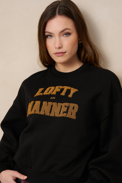 Lofty Manner - Sweater Kensi - Balloon Sleeve - Black