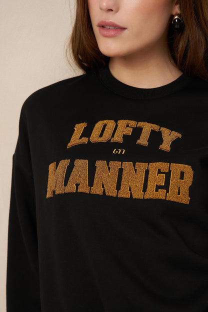 Lofty Manner - Sweater Kensi - Balloon Sleeve - Black