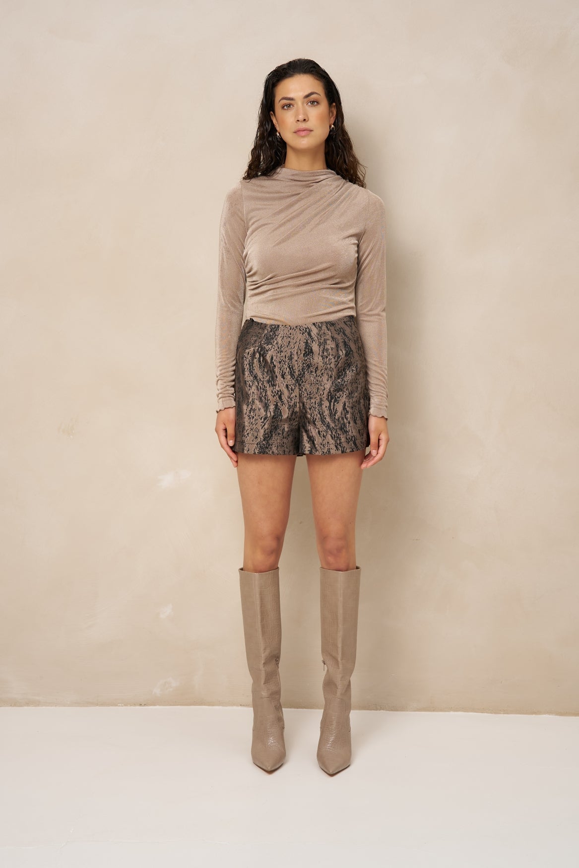 Lofty Manner - Top Jimmi - Draped Uni - Taupe