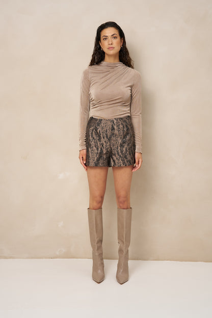 Lofty Manner - Top Jimmi - Draped Uni - Taupe
