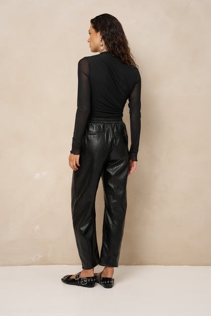 Lofty Manner - Top Jolien - Draped Mash - Black