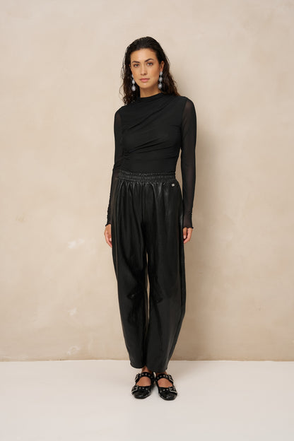 Lofty Manner - Top Jolien - Draped Mash - Black