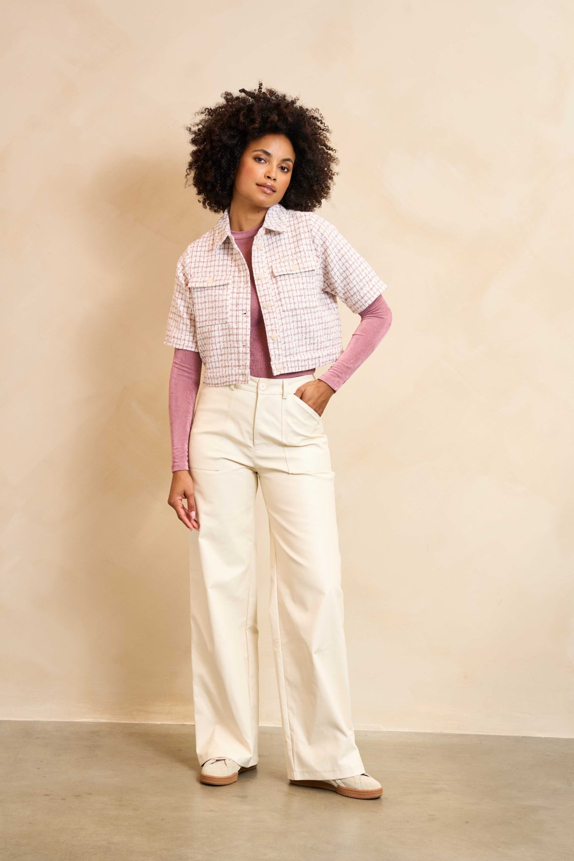 Lofty Manner - Top Ines - Ecru mauve pink - Marve Amsterdam