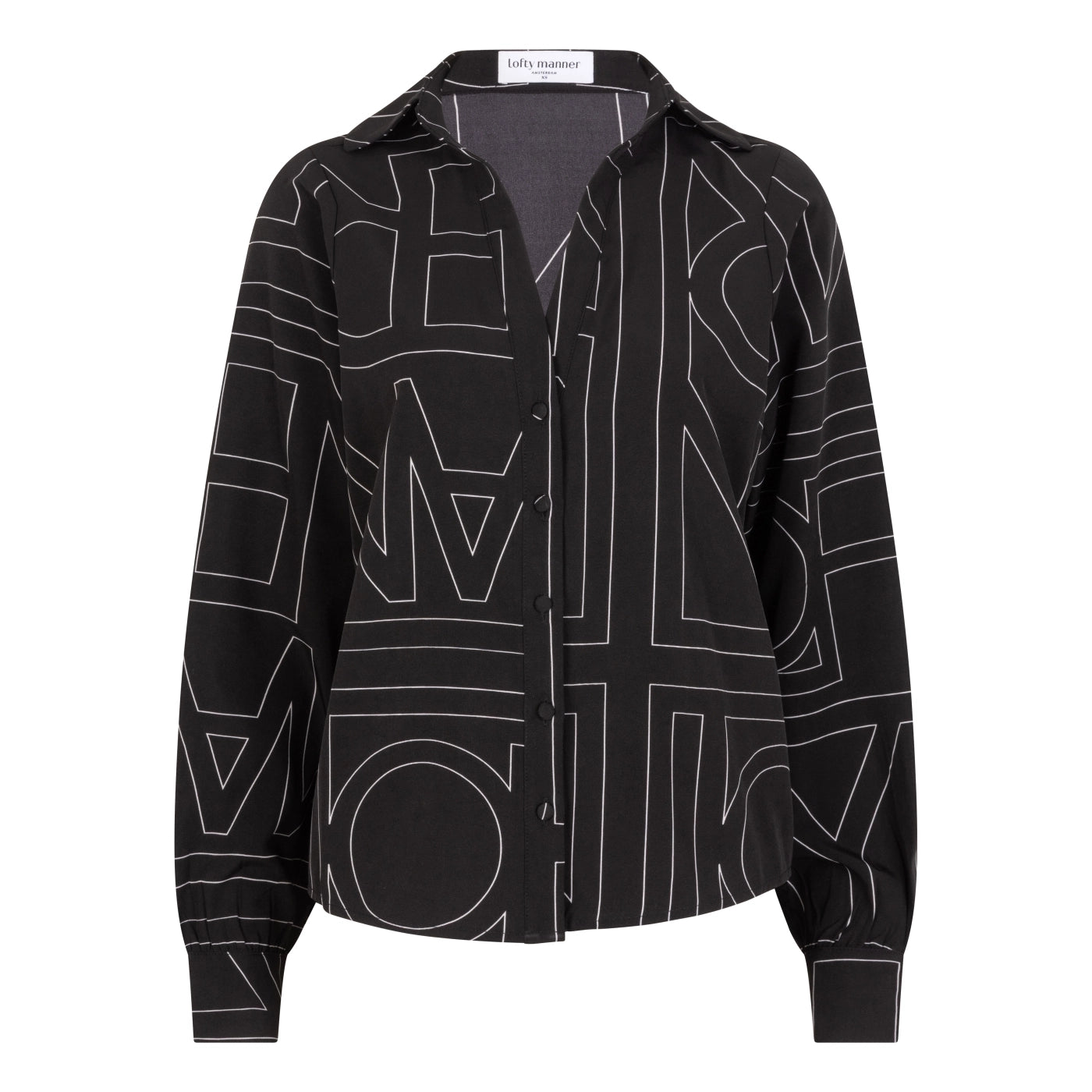 Lofty Manner - Blouse Eve - Black Graphic