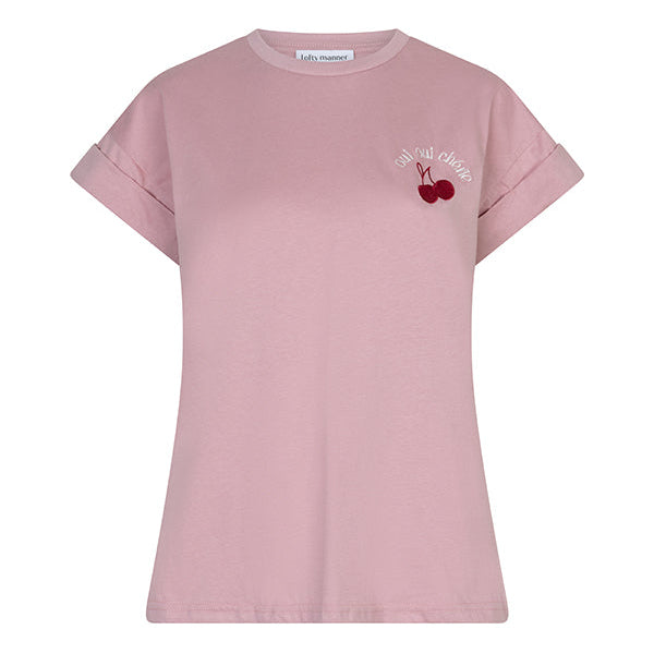 Lofty Manner - T-shirt Nyella - Dusty Pink - Marve Amsterdam