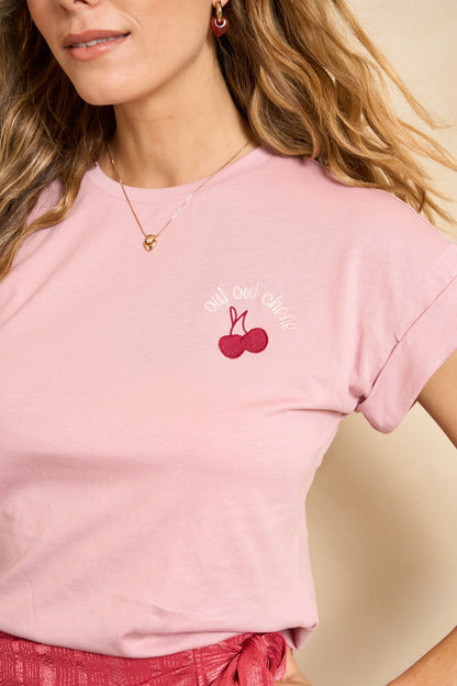 Lofty Manner - T-shirt Nyella - Dusty Pink - Marve Amsterdam