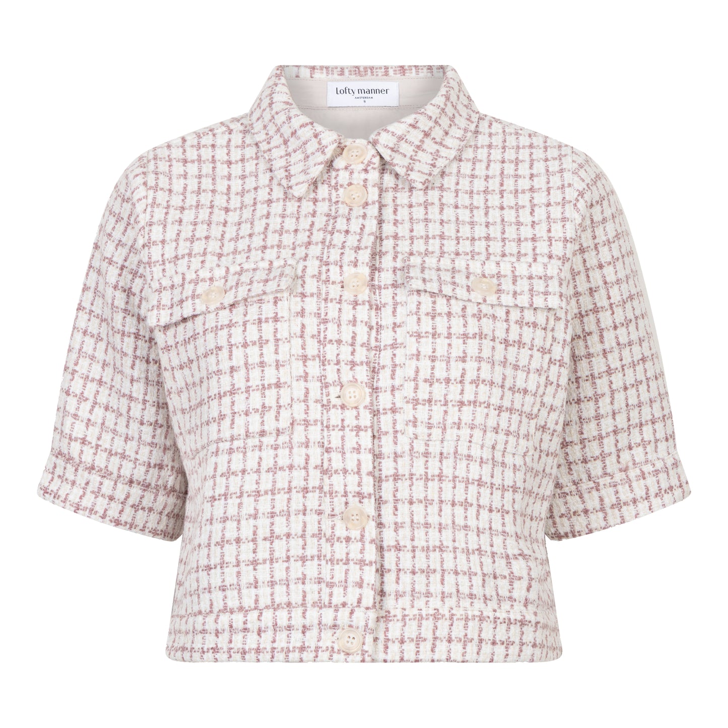 Lofty Manner - Top Ines - Ecru mauve pink - Marve Amsterdam