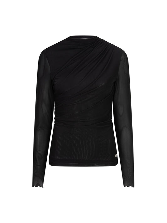 Lofty Manner - Top Jolien - Draped Mash - Black