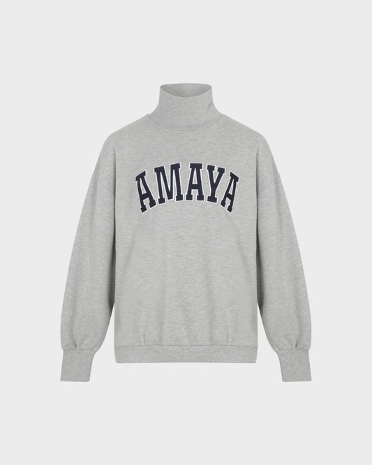 Amaya Amsterdam - Amaya Sweater - Turtle Neck- Grey