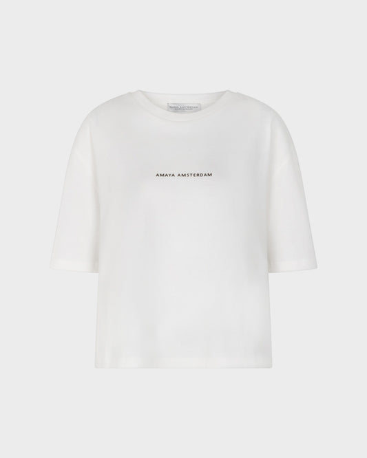 Amaya Amsterdam - Bailey T-shirt - Cropped - White