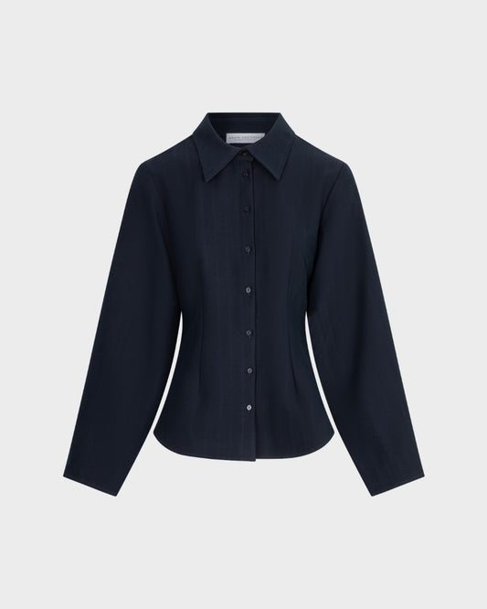 Amaya Amsterdam - Loui Blouse - Slim Fit - Blue